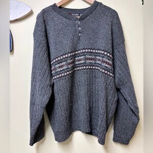 Vintage SCANDIA Nordic Grey Men’s Pullover Sweater XL